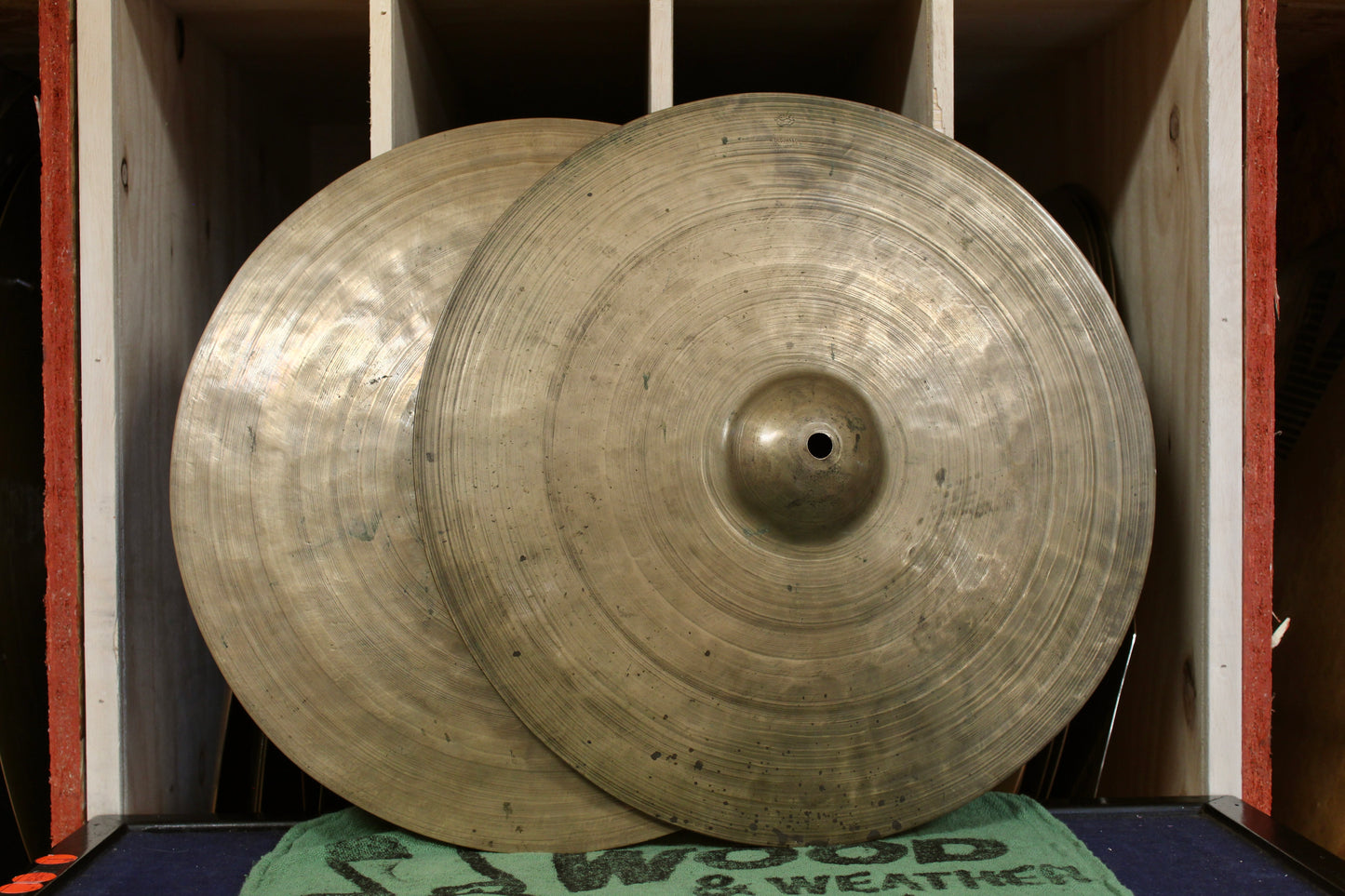 1920-30s K. Zildjian & Cie. Constantinople 15" Hi-Hats 1343/1406g