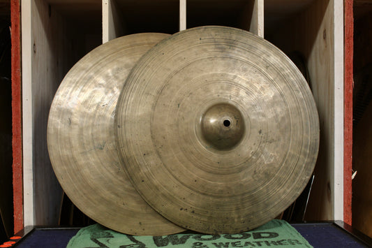 1920-30s K. Zildjian & Cie. Constantinople 15" Hi-Hats 1343/1406g