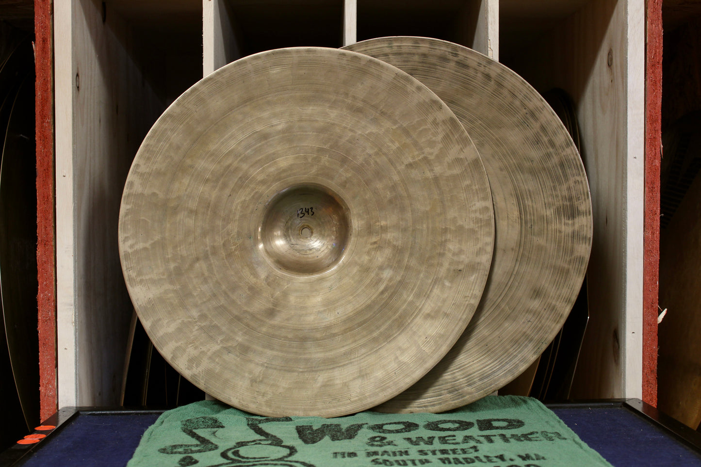 1920-30s K. Zildjian & Cie. Constantinople 15" Hi-Hats 1343/1406g