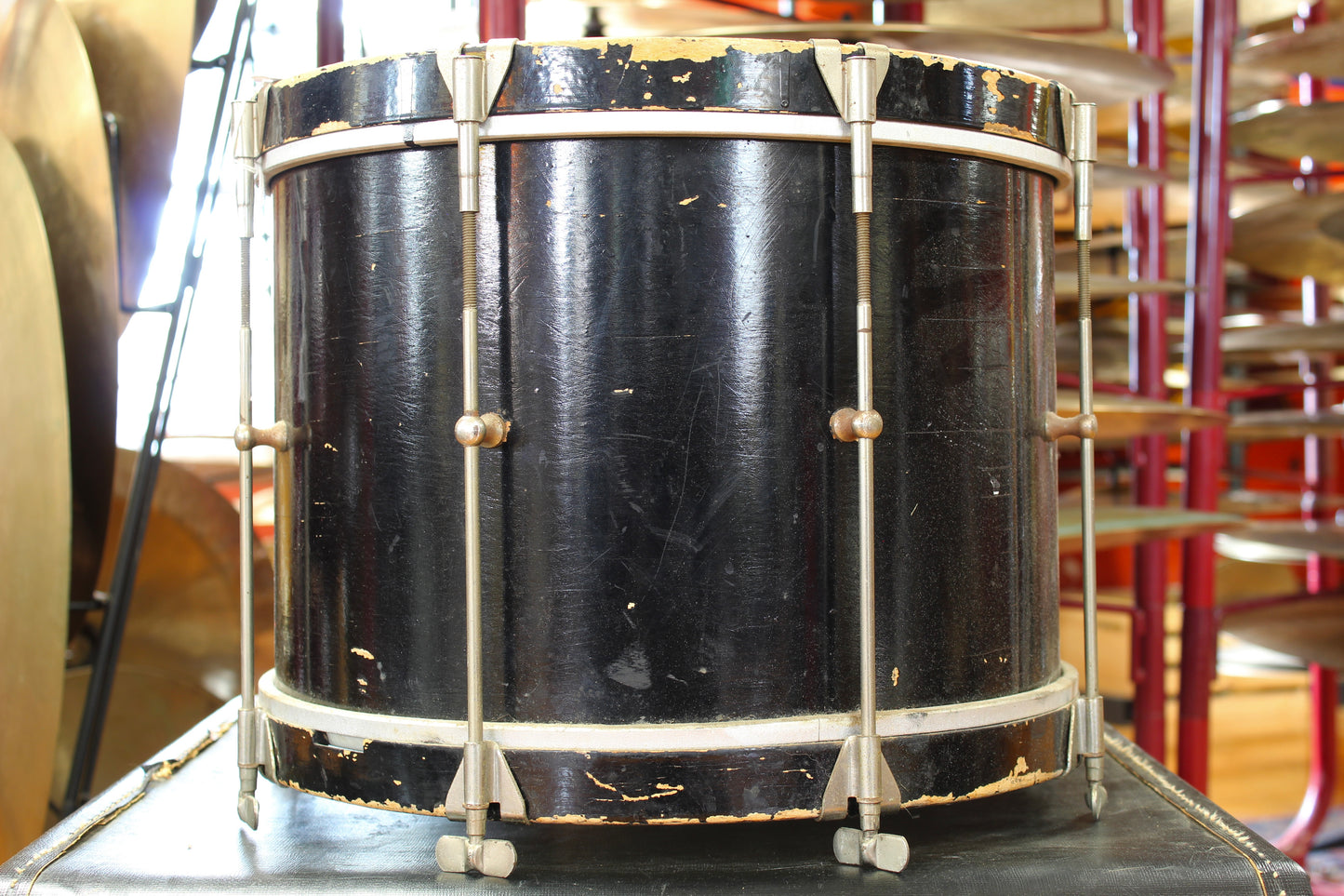 1950's Walberg and Auge 10"x14" Marching Snare Drum in Black