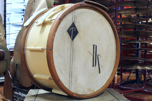1940's Ludwig and Ludwig 14"x26" Victory Bass Drum in White Lacquer
