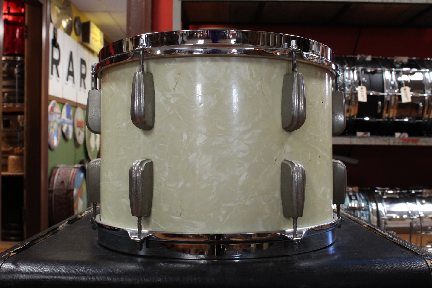 1940s Slingerland 9x13 Radio King Tom in White Marine Pearl