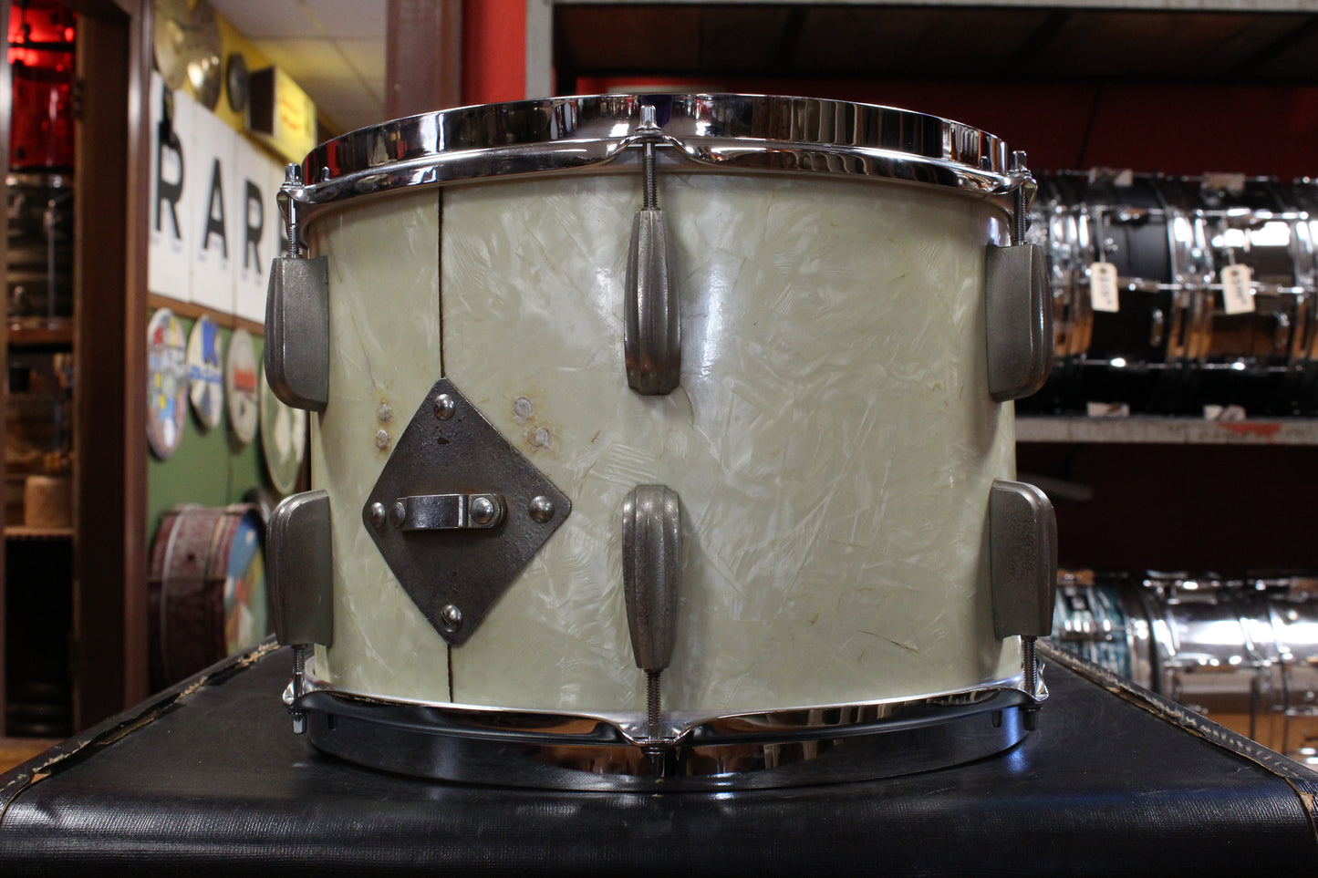 1940s Slingerland 9x13 Radio King Tom in White Marine Pearl