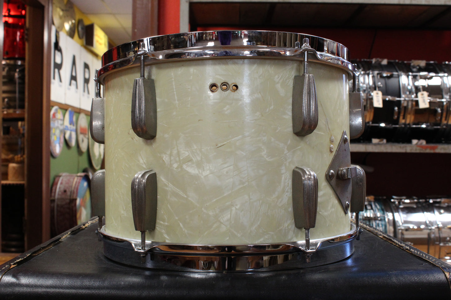 1940s Slingerland 9x13 Radio King Tom in White Marine Pearl