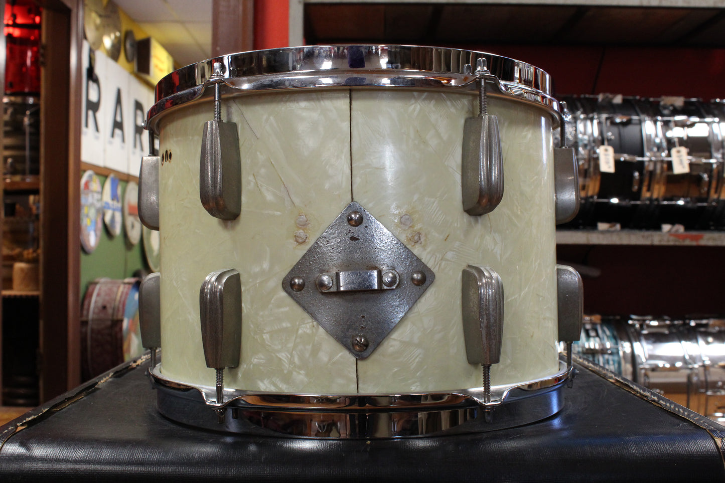 1940s Slingerland 9x13 Radio King Tom in White Marine Pearl