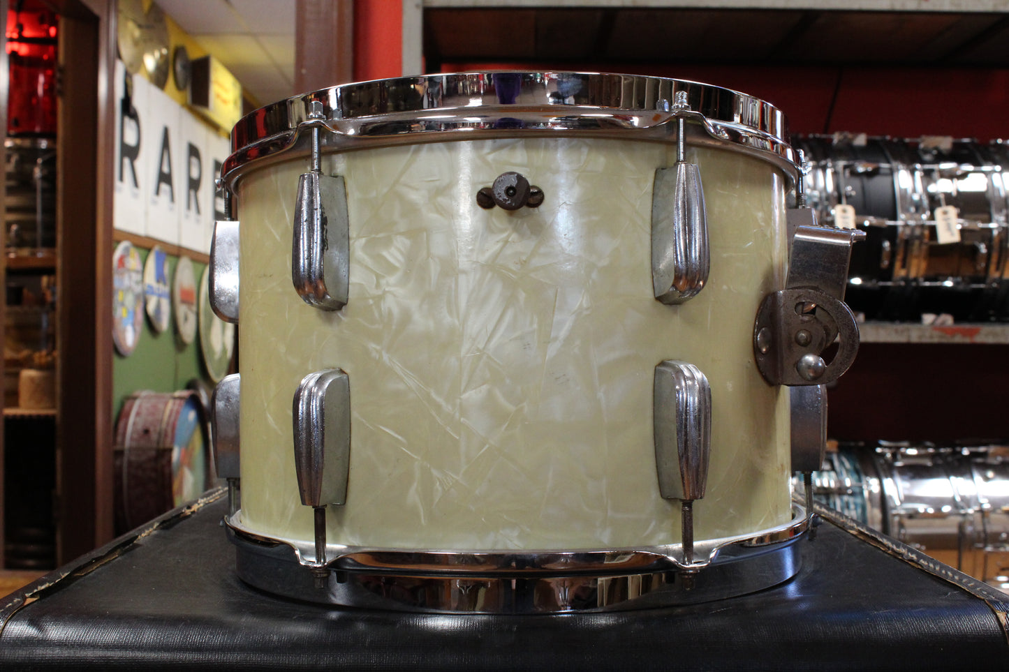 1940s Slingerland 9x13 Radio King Tom in White Marine Pearl
