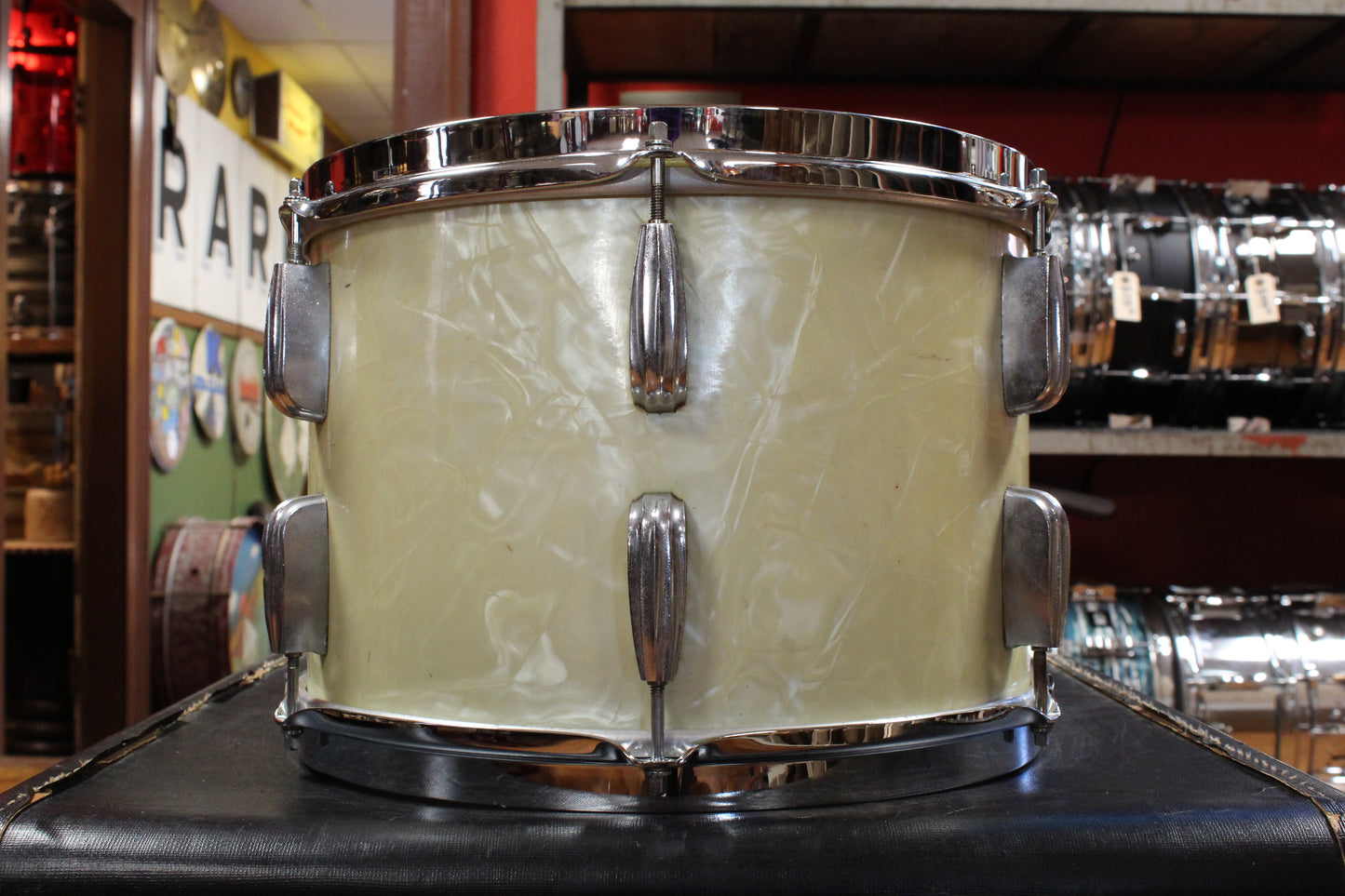 1940s Slingerland 9x13 Radio King Tom in White Marine Pearl