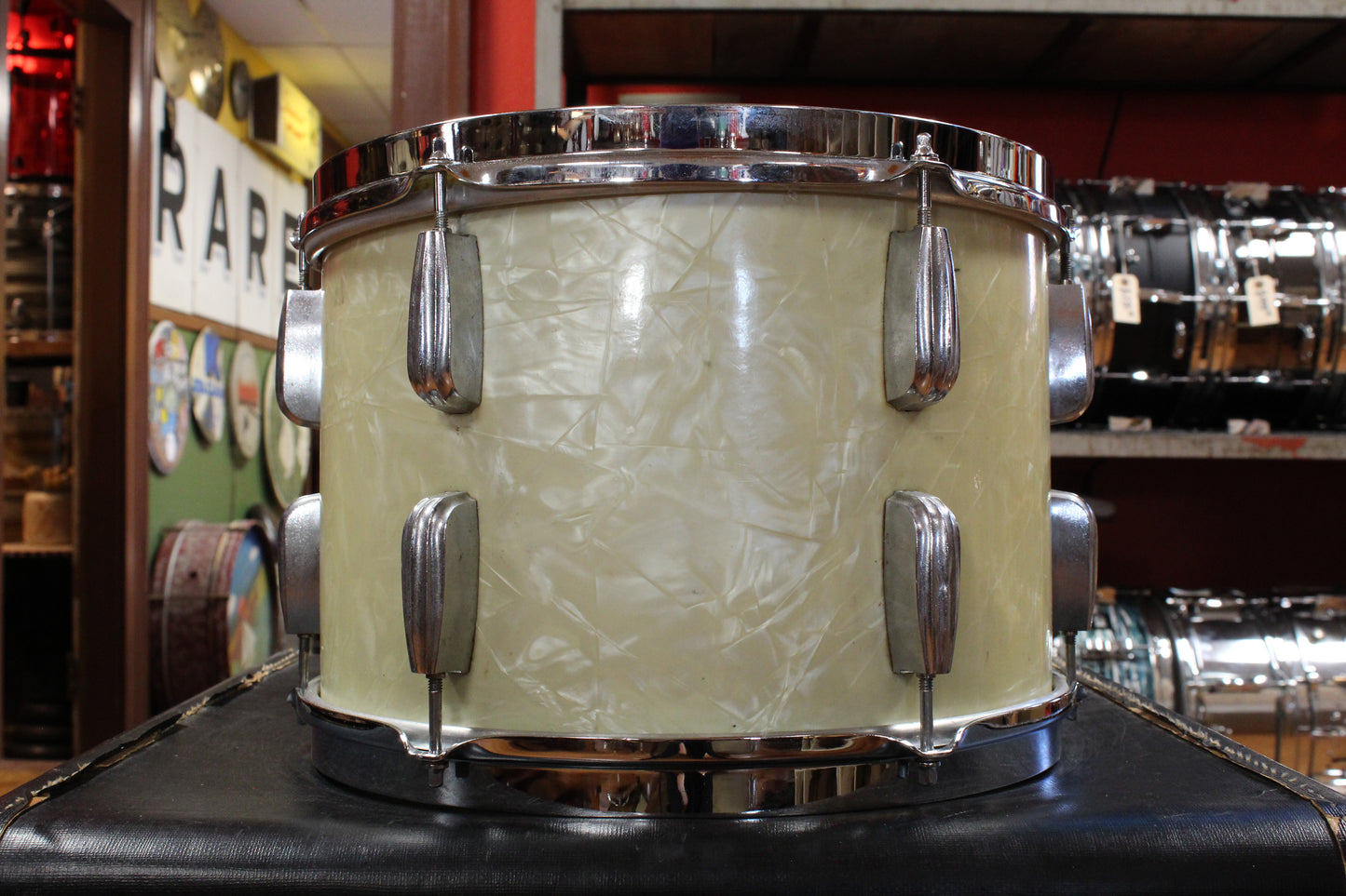 1940s Slingerland 9x13 Radio King Tom in White Marine Pearl
