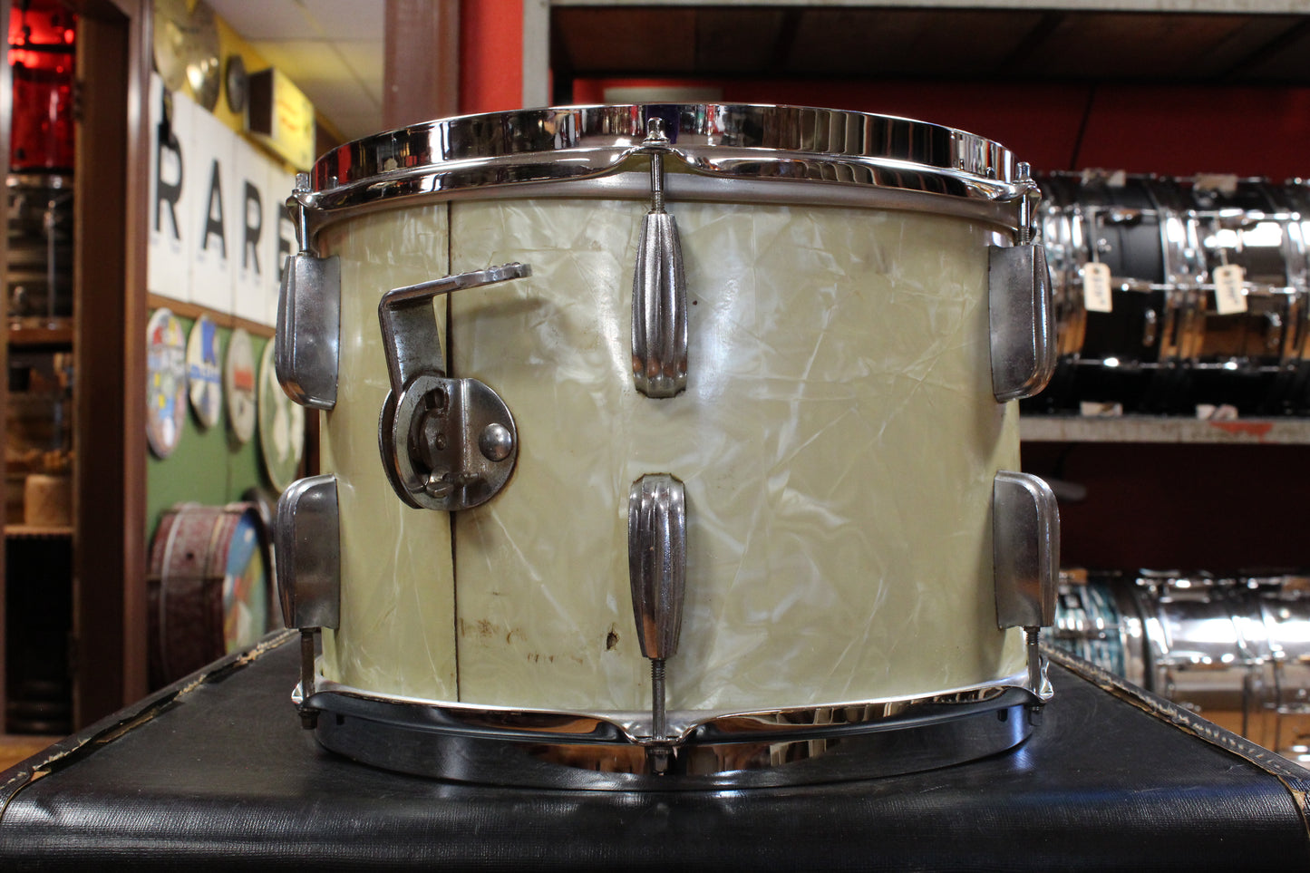 1940s Slingerland 9x13 Radio King Tom in White Marine Pearl