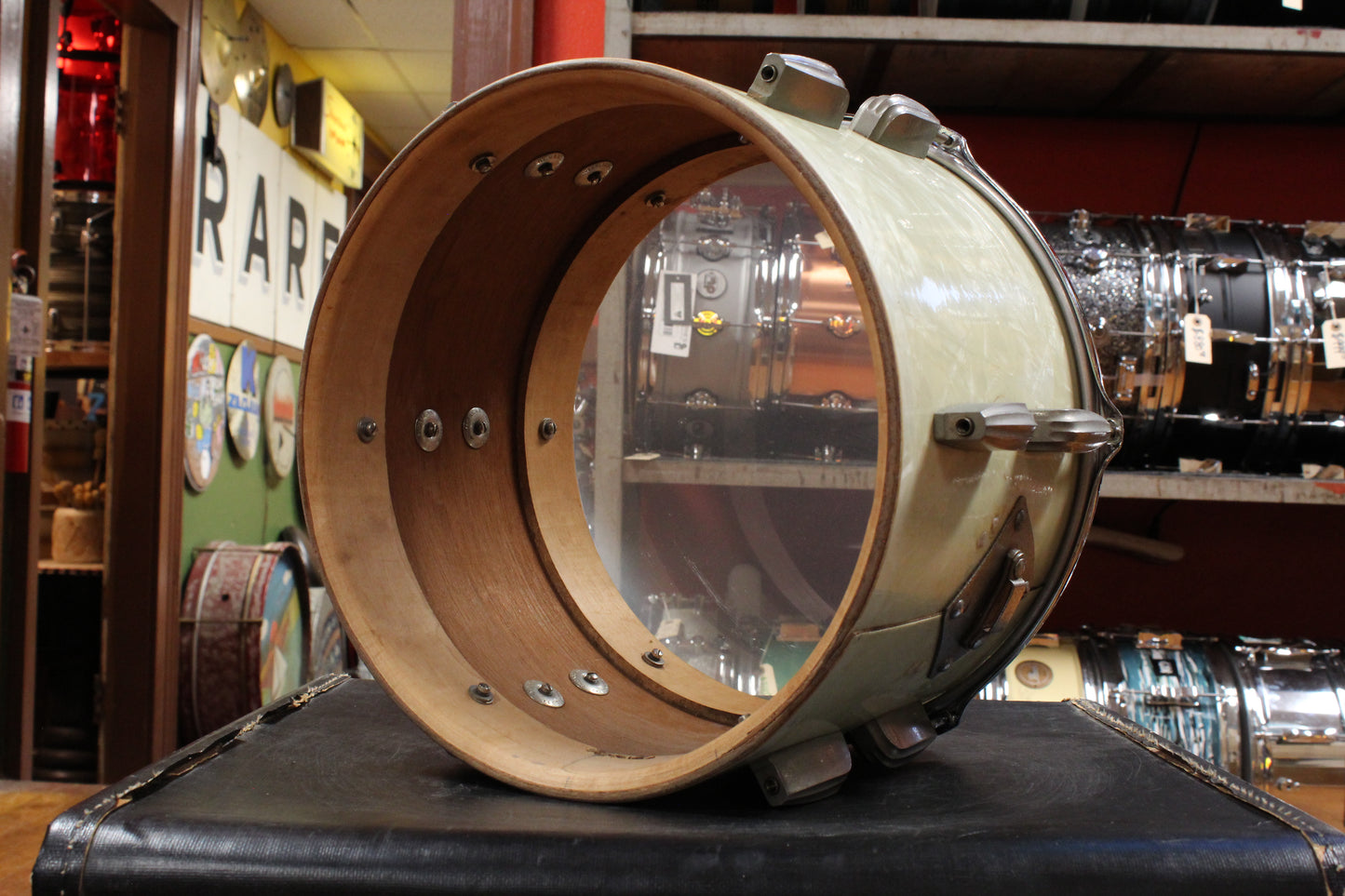 1940s Slingerland 9x13 Radio King Tom in White Marine Pearl