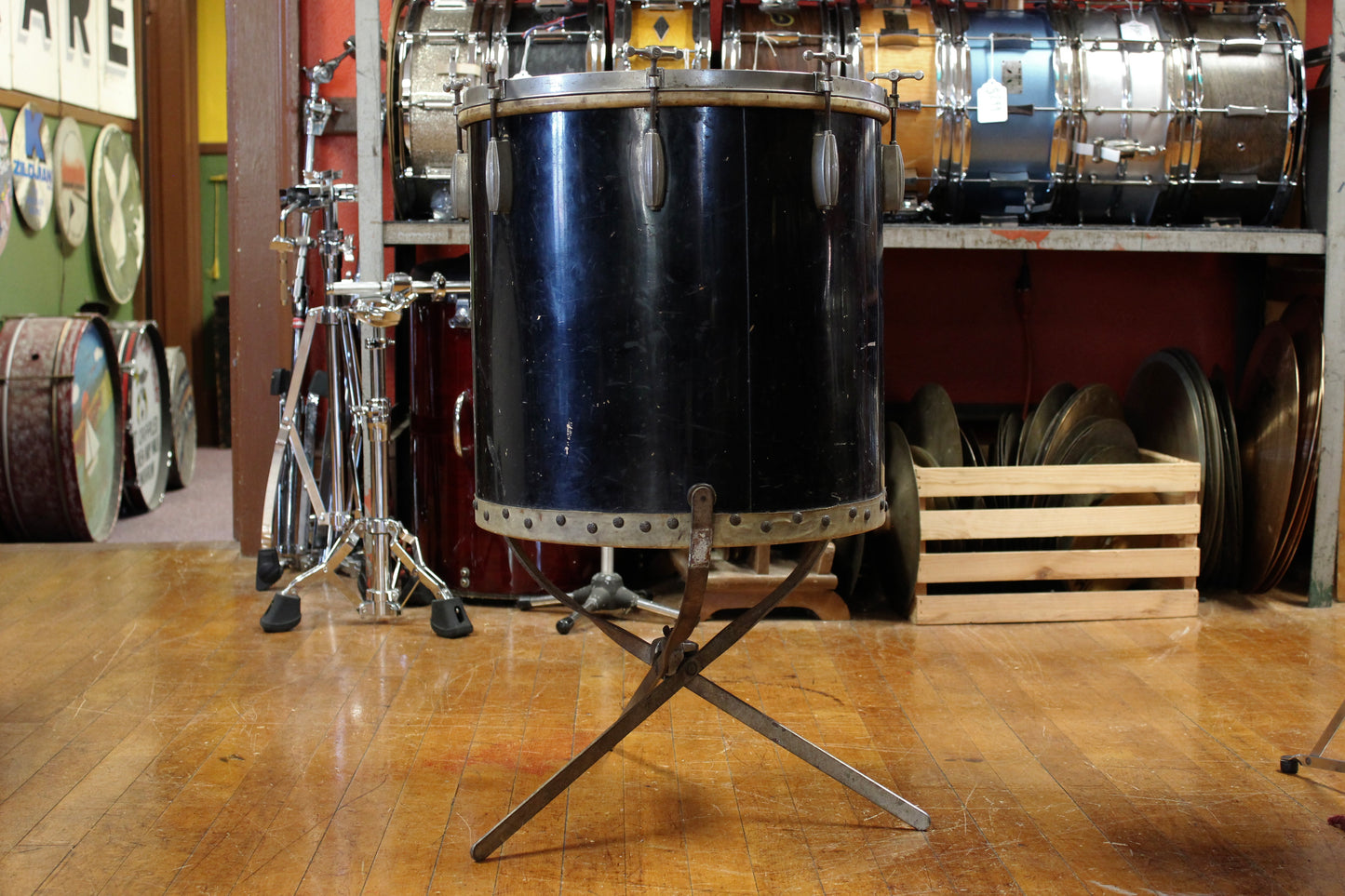 1930's Slingerland Radio King Outfit in Black Lacquer 9x22 8x12 16x16