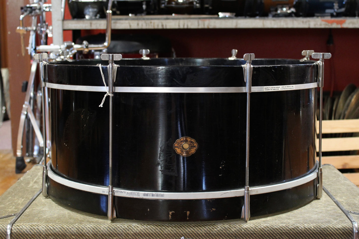 1930's Slingerland Radio King Outfit in Black Lacquer 9x22 8x12 16x16