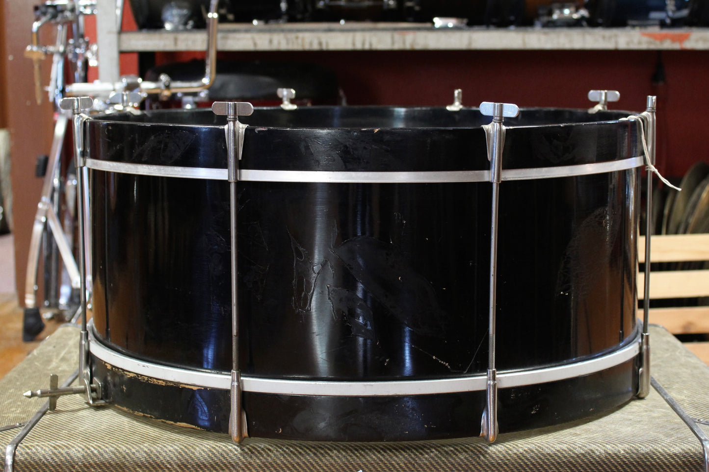 1930's Slingerland Radio King Outfit in Black Lacquer 9x22 8x12 16x16