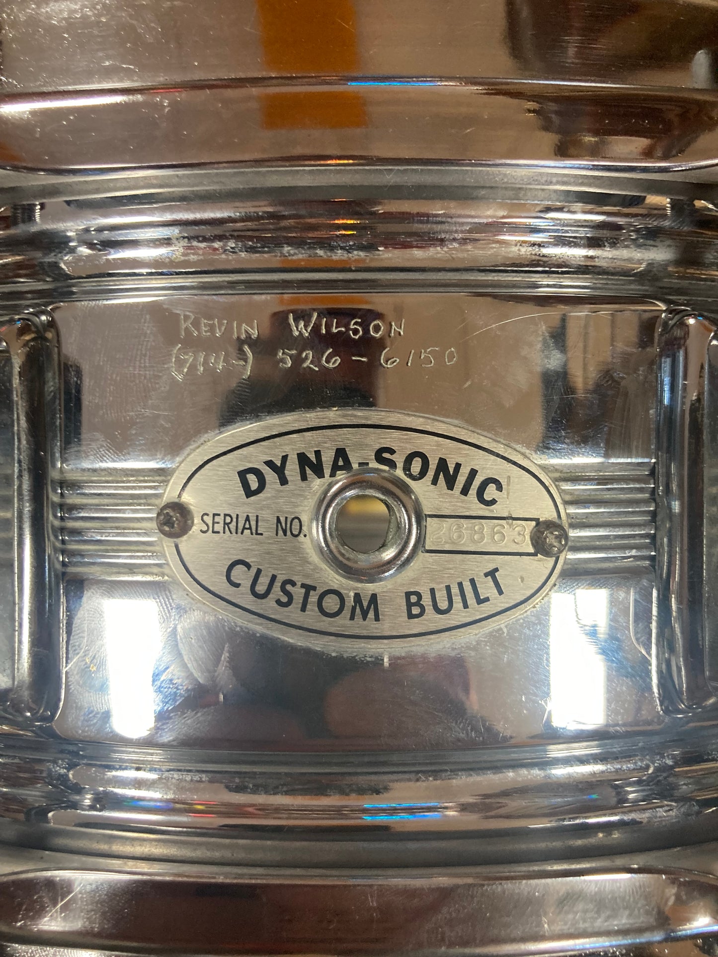 1970s Rogers 5x14 Dyna-sonic Snare Drum