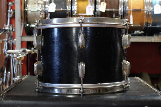 1930's Slingerland 8"x12" Tom Tom in Black Lacquer