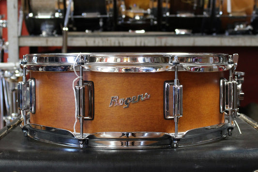 Rogers 5x14 Power Tone Snare Drum in Satin Fruitwood Stain