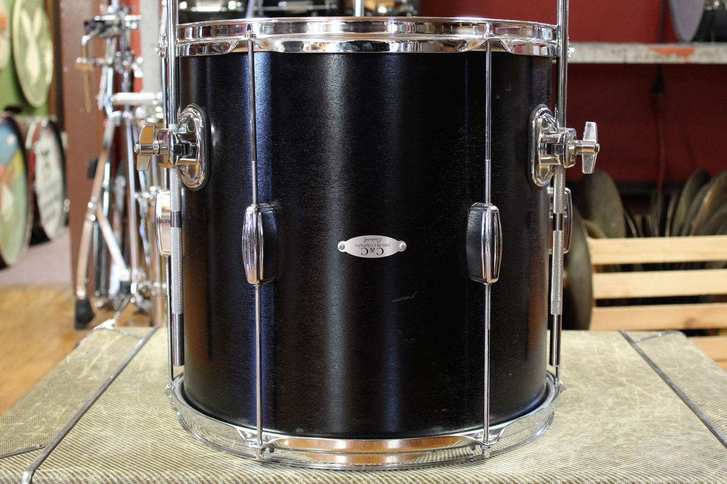 C&C Drum Company Super Flyer Outfit in Black Lacquer 8x20 8x12 14x14