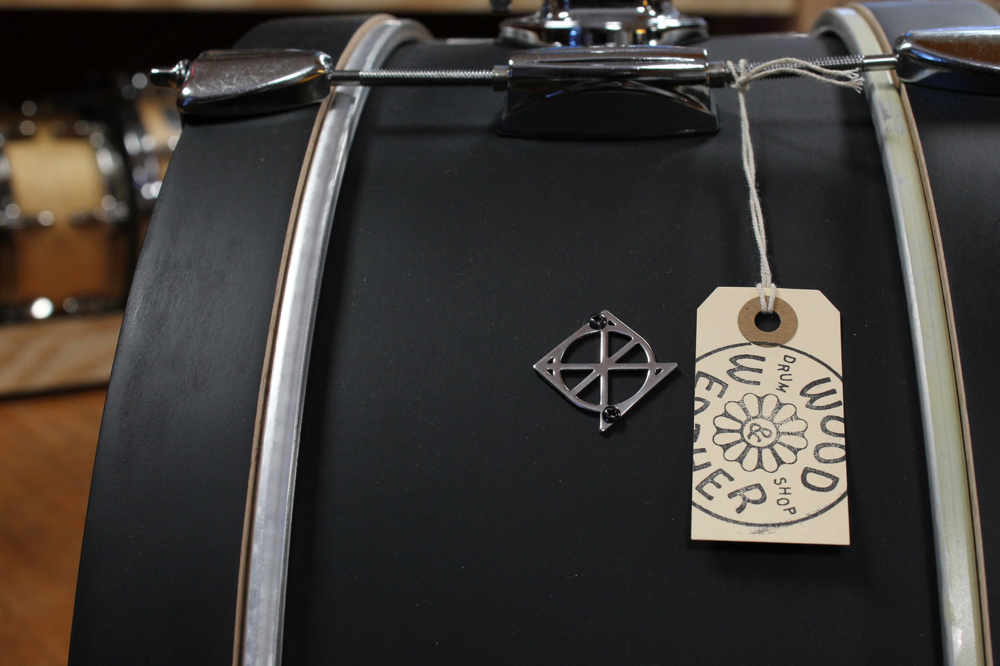 Dixon Little Roomer 7x20 Bass Drum - Black Coal Satin