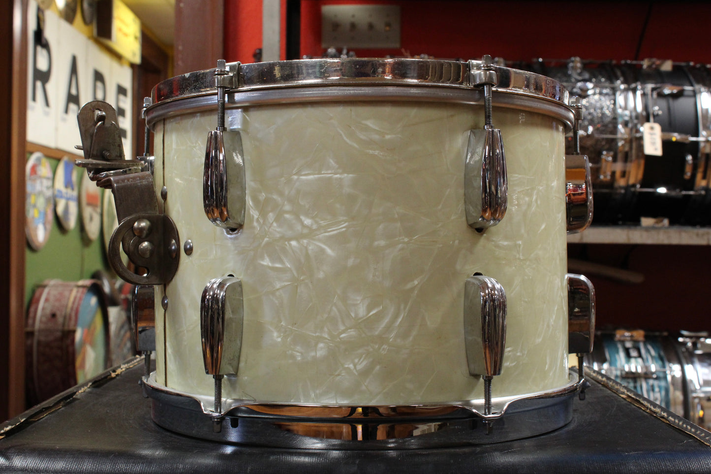 1940s Slingerland 9x13 Radio King Tom in White Marine Pearl