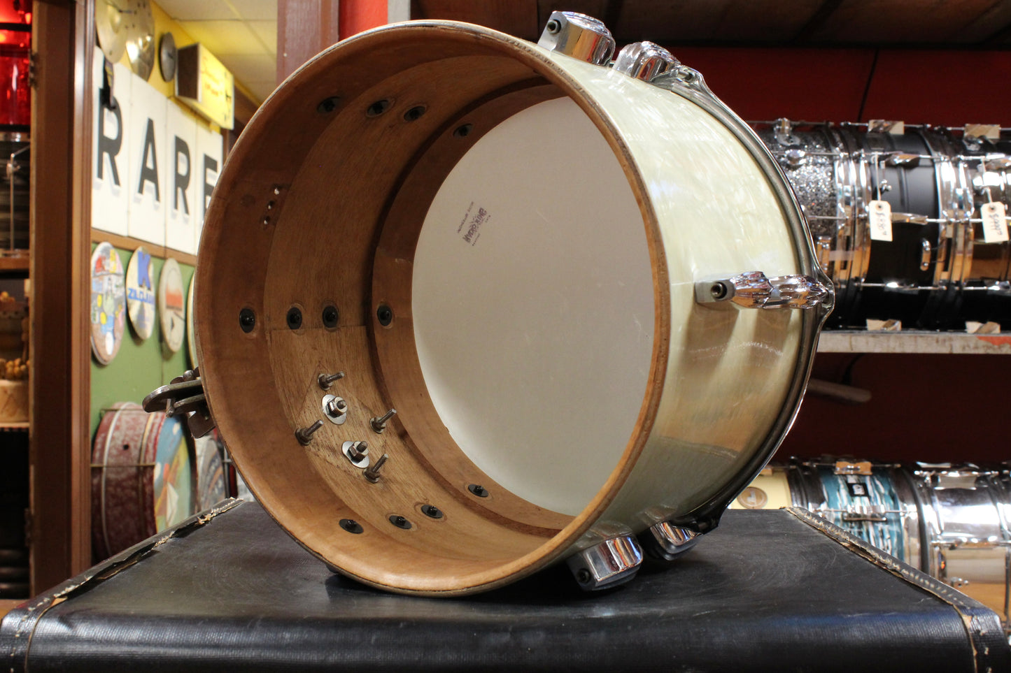 1940s Slingerland 9x13 Radio King Tom in White Marine Pearl