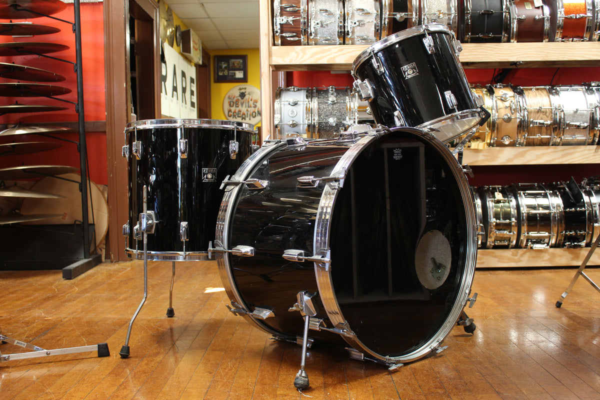 1980s Tama Imperialstar Outfit in Jet Black 16x24 12x13 16x16
