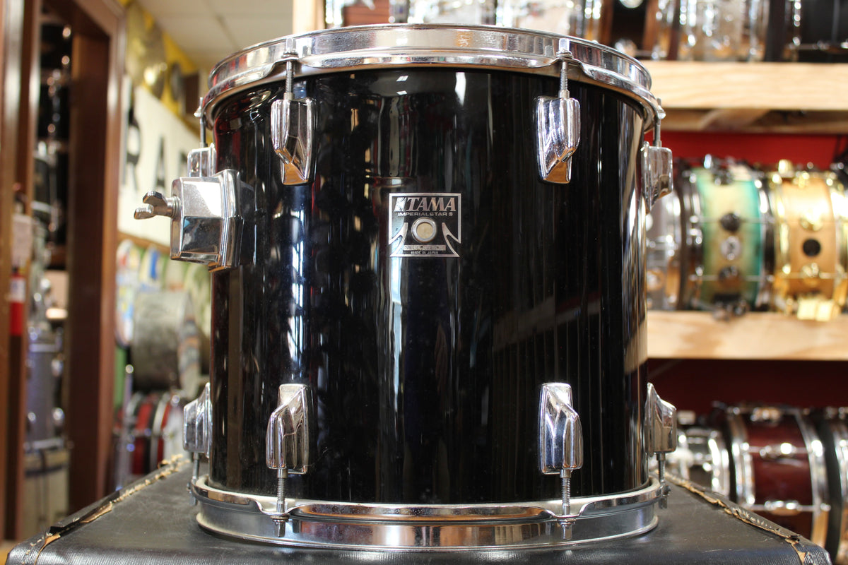 1980s Tama Imperialstar Outfit in Jet Black 16x24 12x13 16x16