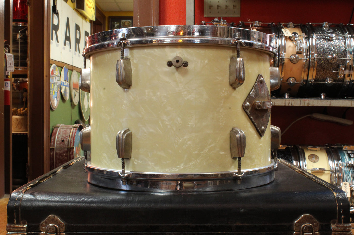 1940s Slingerland 9x13 Radio King Tom in White Marine Pearl