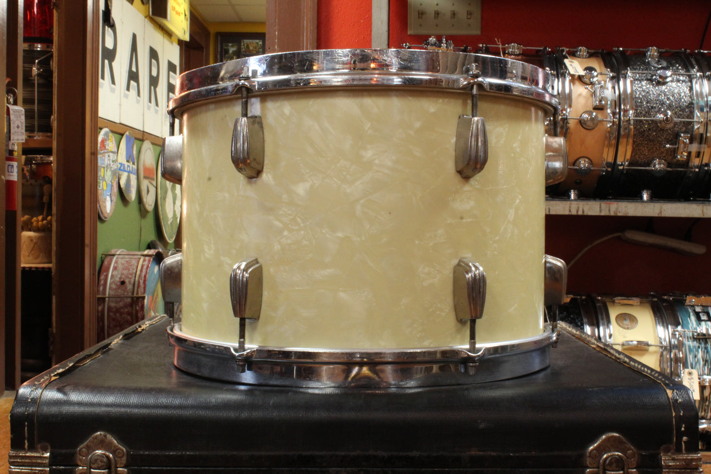 1940s Slingerland 9x13 Radio King Tom in White Marine Pearl