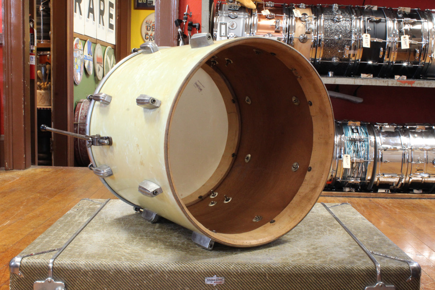1940s Slingerland 16x16 Radio King Floor Tom in White Marine Pearl