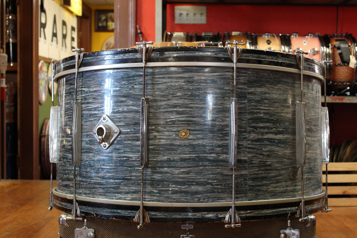 1960's Ludwig 16x36 Bass Drum in Blue Oyster Pearl