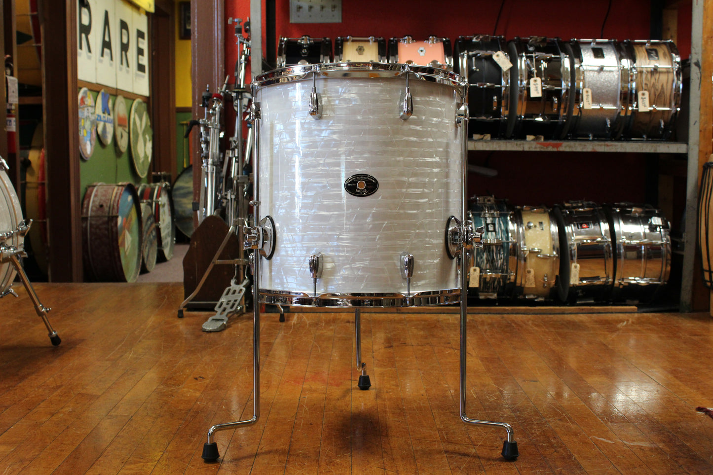 2006 Buddy Rich Drum Company Outfit in White Marine Pearl 14x24 9x13 16x16 16x16