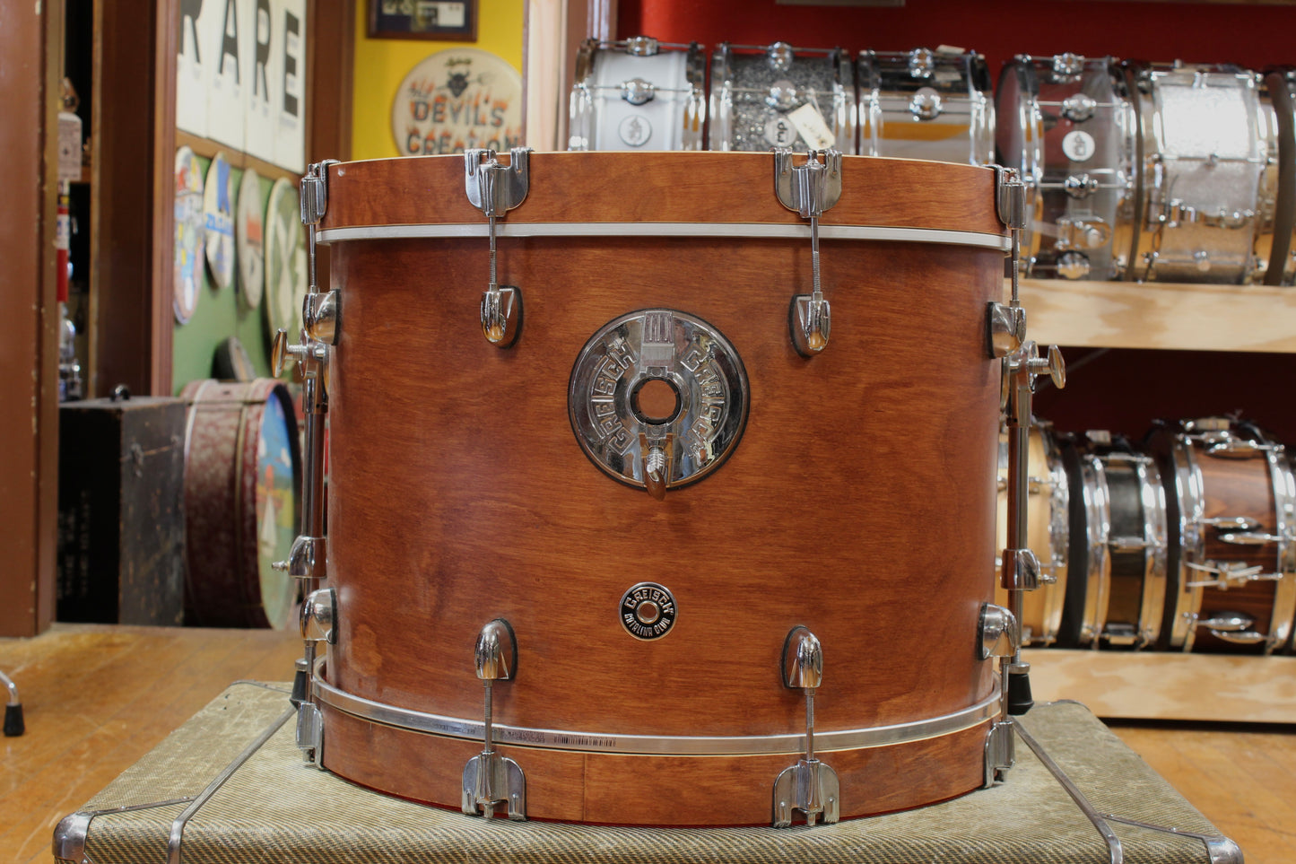 Gretsch Catalina Club Outfit in Satin Walnut Glaze 14x20 8x12 14x14 5x14