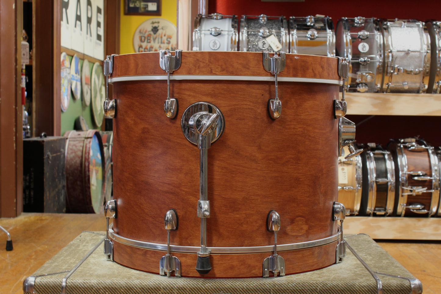Gretsch Catalina Club Outfit in Satin Walnut Glaze 14x20 8x12 14x14 5x14