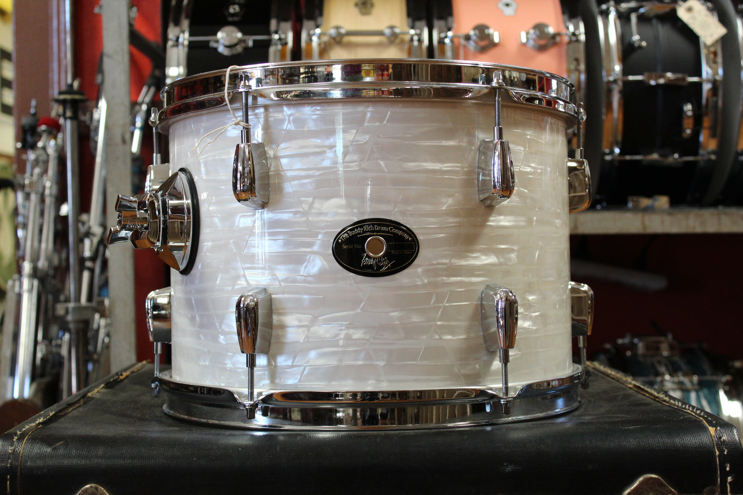 2006 Buddy Rich Drum Company Outfit in White Marine Pearl 14x24 9x13 16x16 16x16