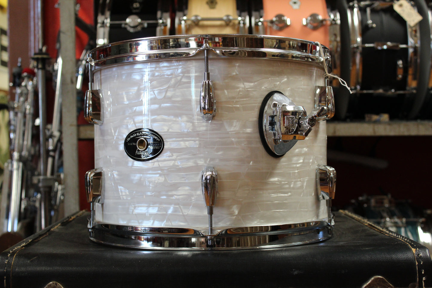 2006 Buddy Rich Drum Company Outfit in White Marine Pearl 14x24 9x13 16x16 16x16