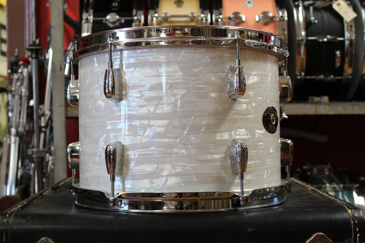 2006 Buddy Rich Drum Company Outfit in White Marine Pearl 14x24 9x13 16x16 16x16