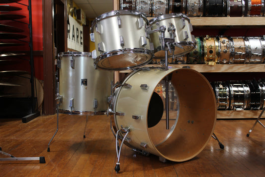 1970s Sonor Phonic Outfit in Metallic Silver 14x22 8x12 10x14 16x16