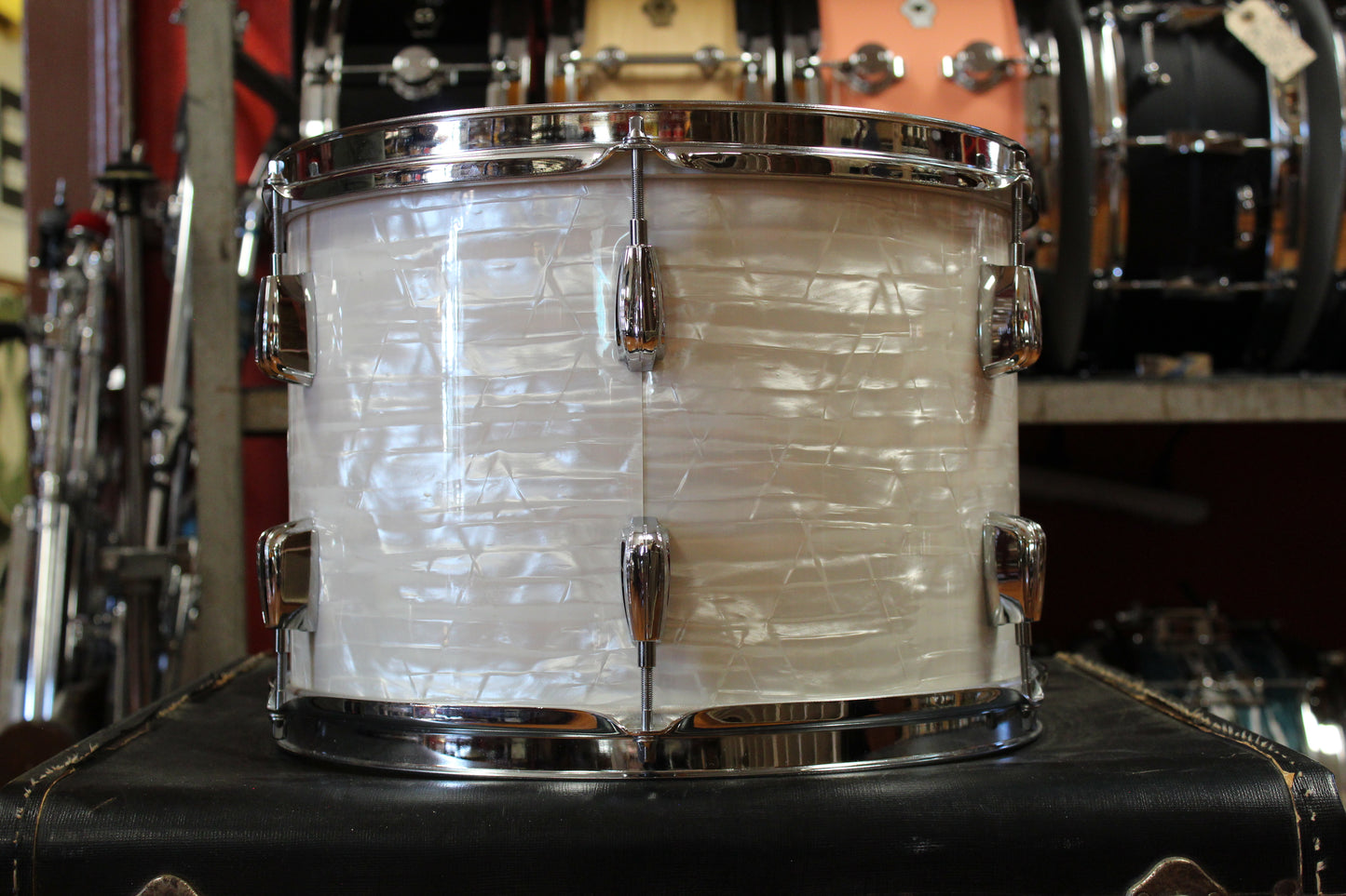 2006 Buddy Rich Drum Company Outfit in White Marine Pearl 14x24 9x13 16x16 16x16