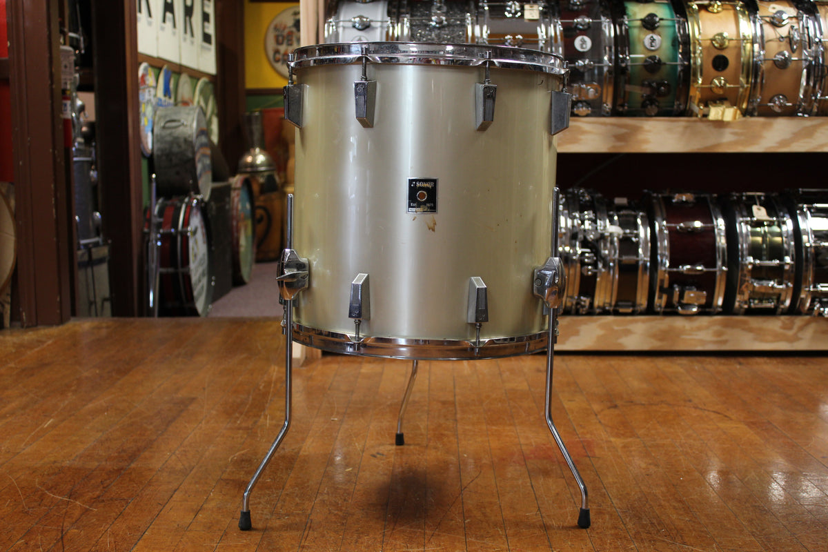 1970s Sonor Phonic Outfit in Metallic Silver 16x22 9x13 10x14 16x16