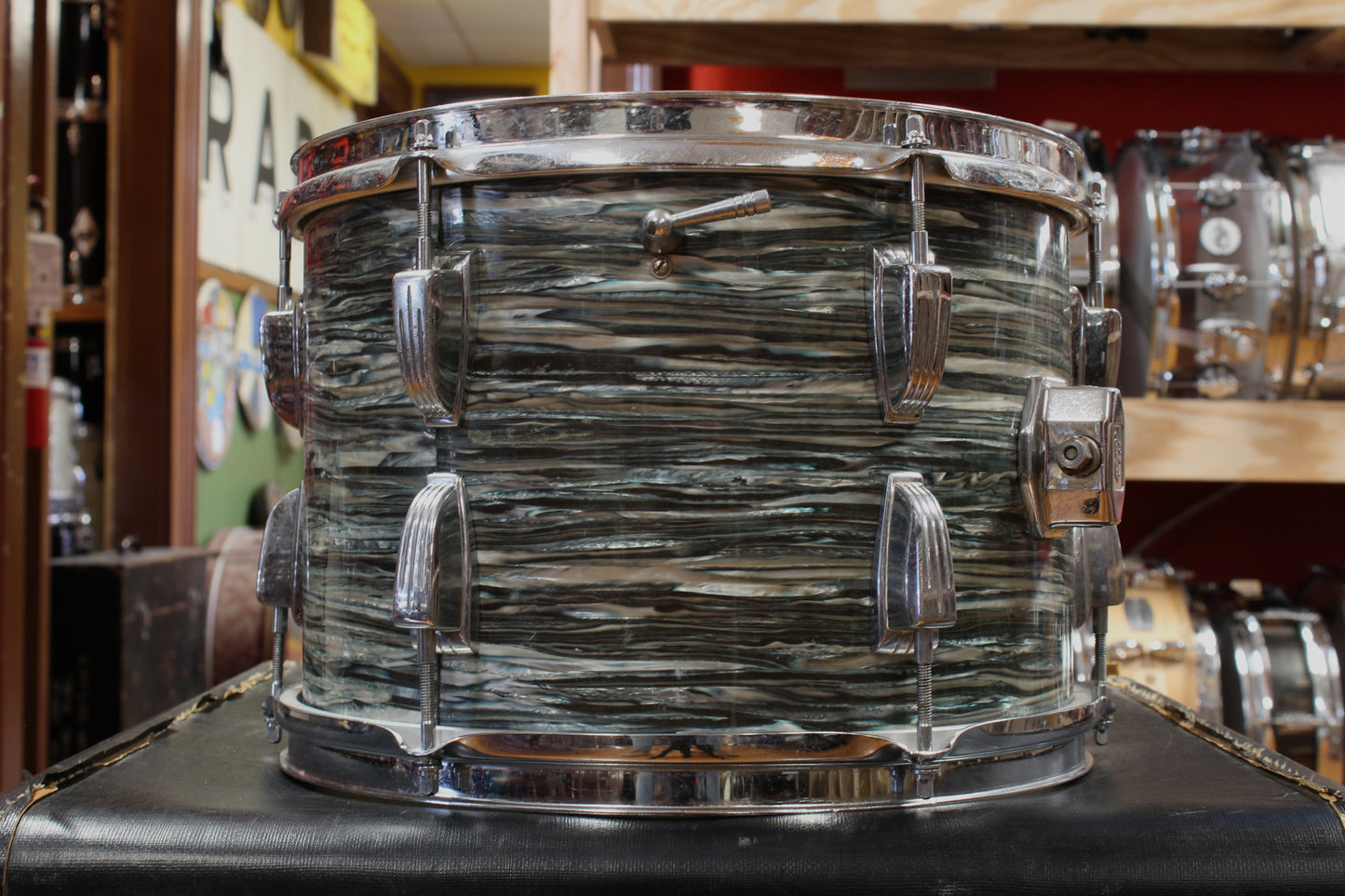 1960s Ludwig Super Classic Outfit in Blue Oyster Pearl 14x22 9x13 16x16
