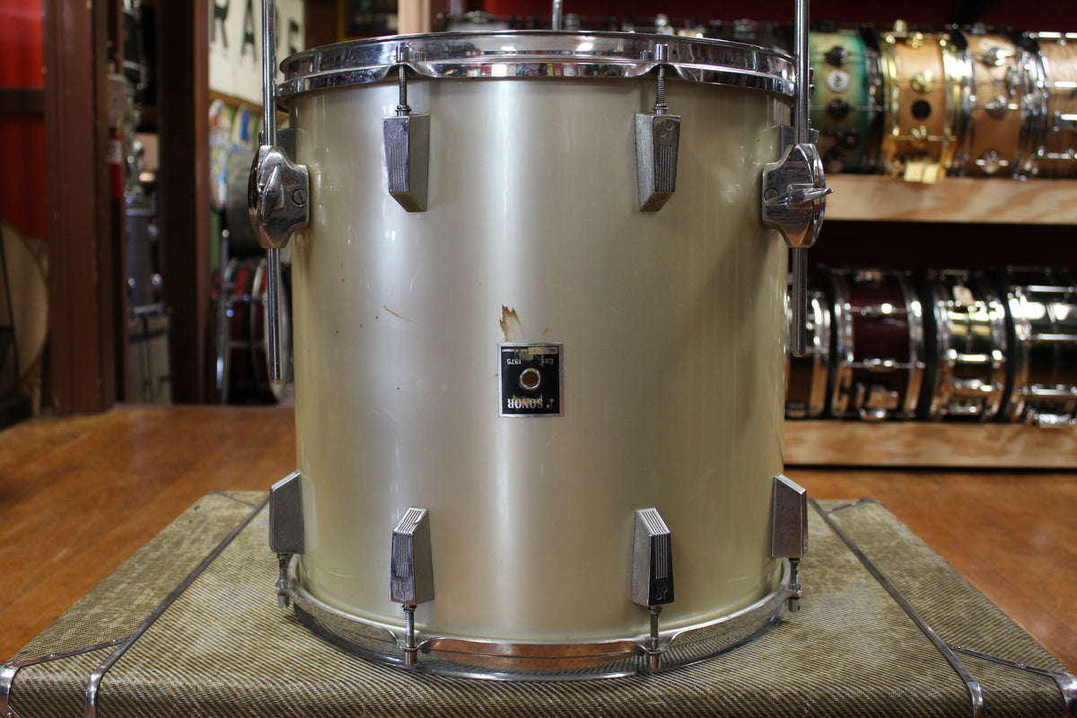 1970s Sonor Phonic Outfit in Metallic Silver 16x22 9x13 10x14 16x16