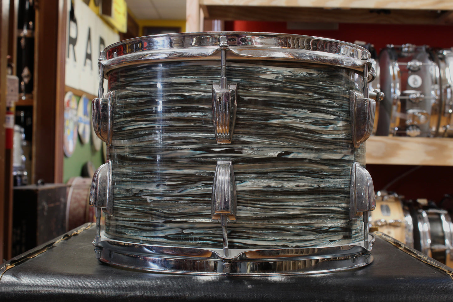 1960s Ludwig Super Classic Outfit in Blue Oyster Pearl 14x22 9x13 16x16