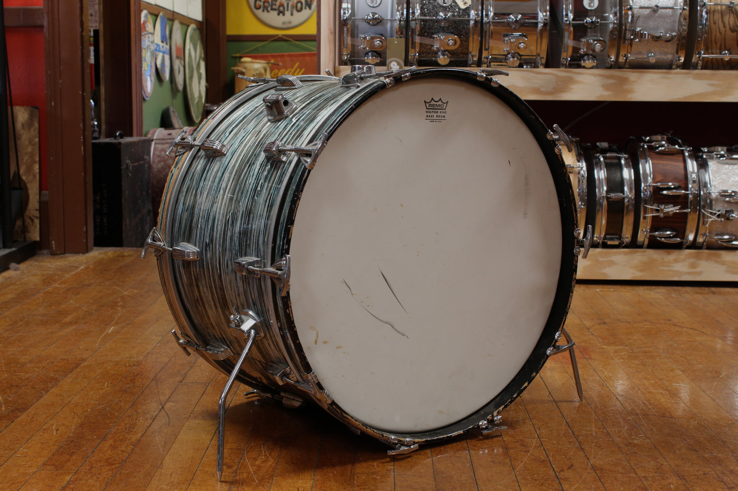 1960s Ludwig Super Classic Outfit in Blue Oyster Pearl 14x22 9x13 16x16