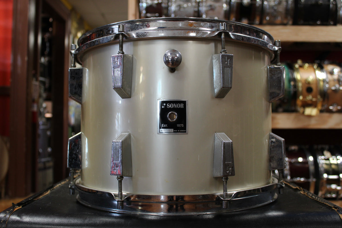 1970s Sonor Phonic Outfit in Metallic Silver 16x22 9x13 10x14 16x16