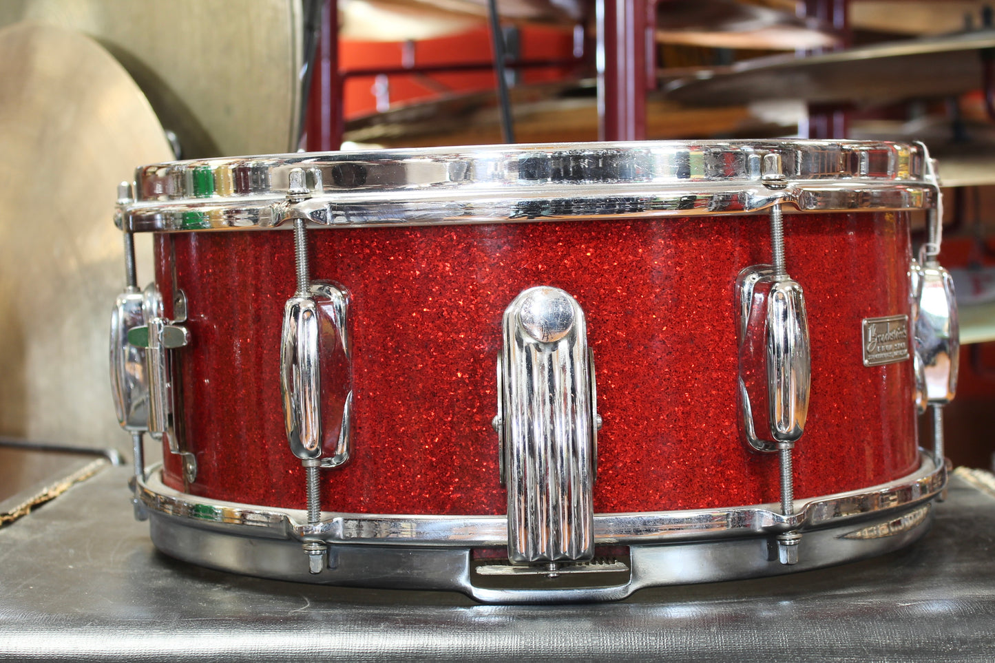 1950's Slingerland 5"x13" Snare Drum in Red Sparkle