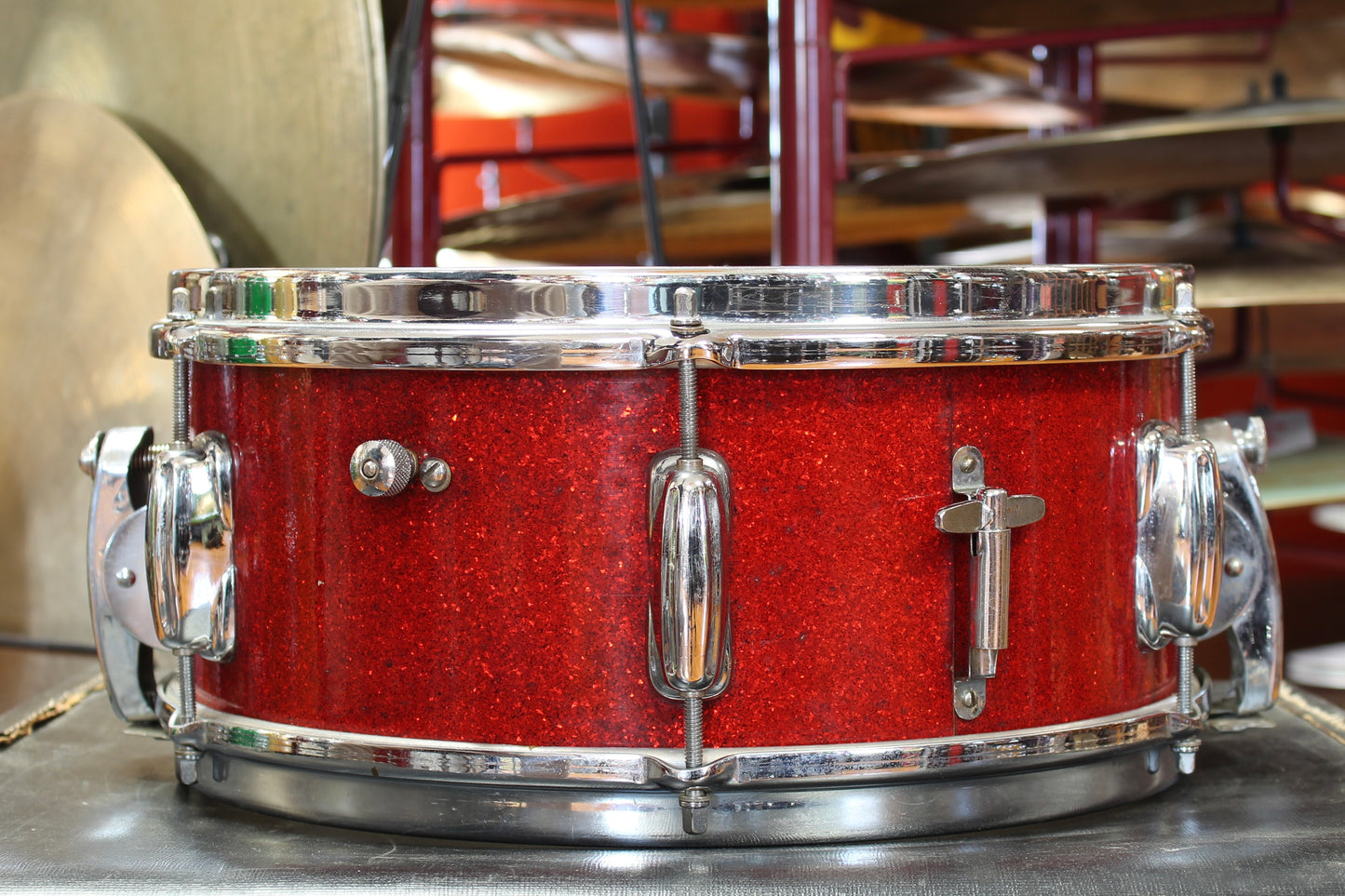 1950's Slingerland 5"x13" Snare Drum in Red Sparkle