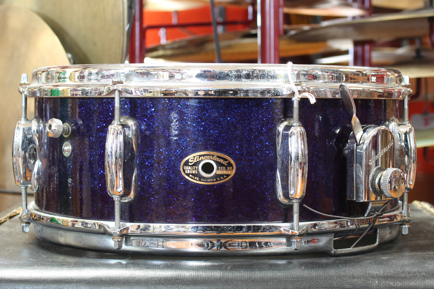 1960's Slingerland 5"x14" Snare Drum in Blue Sparkle