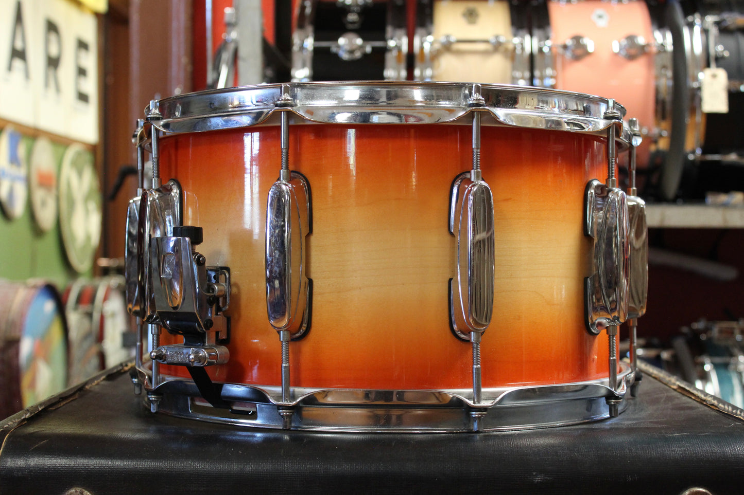 Tama 8x14 Artwood Snare Drum in Orange Burst