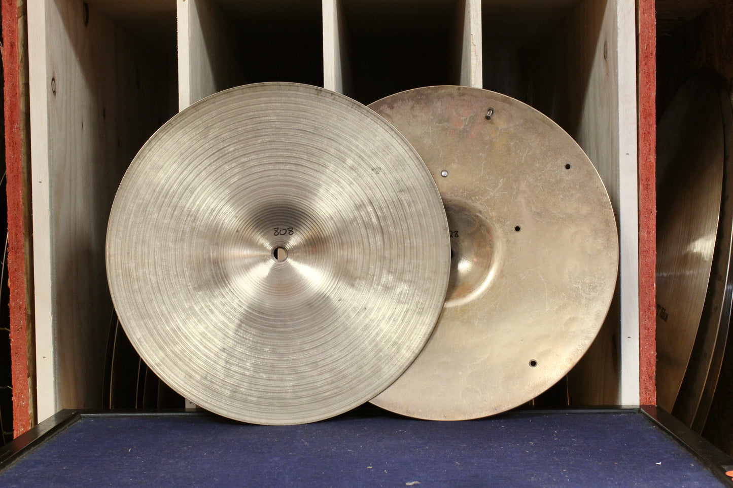 1980s Zildjian 13" K/Z Dyno Beat Hi-Hats w/ Rivets 808/1428g