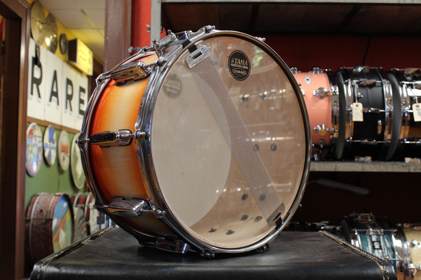 Tama 8x14 Artwood Snare Drum in Orange Burst